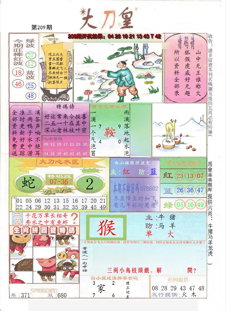 2024209期大刀皇
