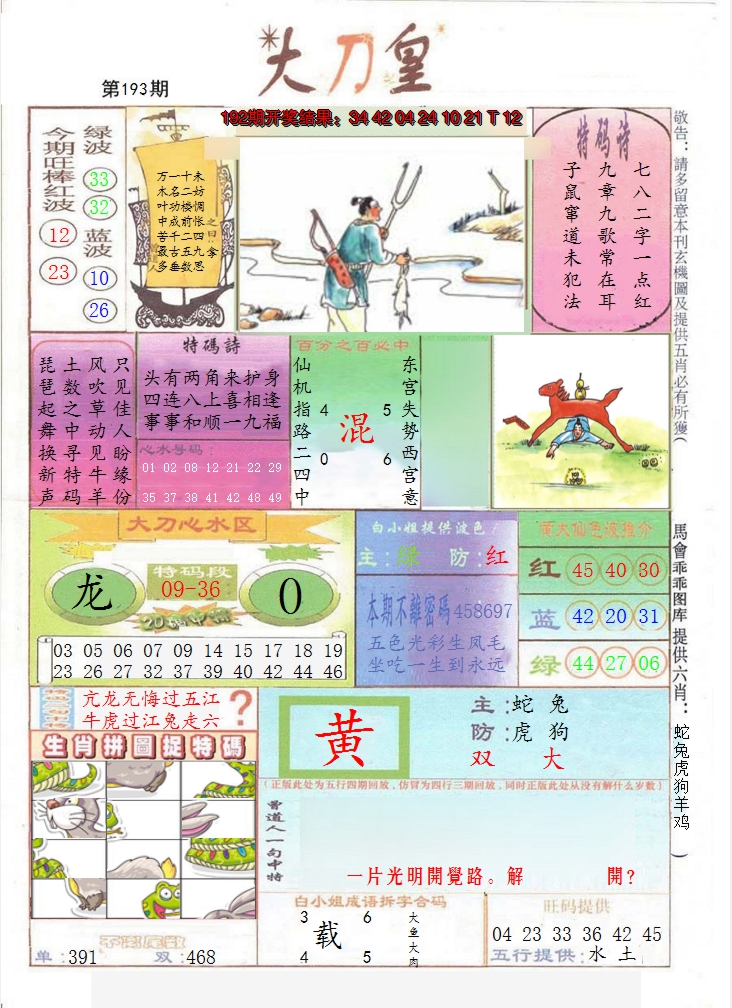 2024193期大刀皇