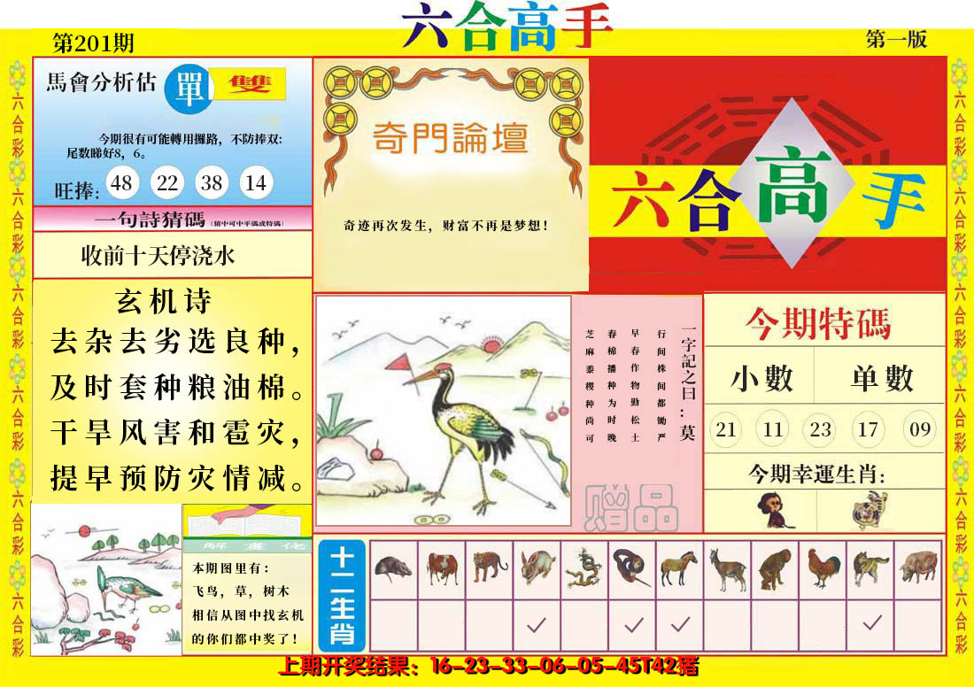 2024201期六合高手A