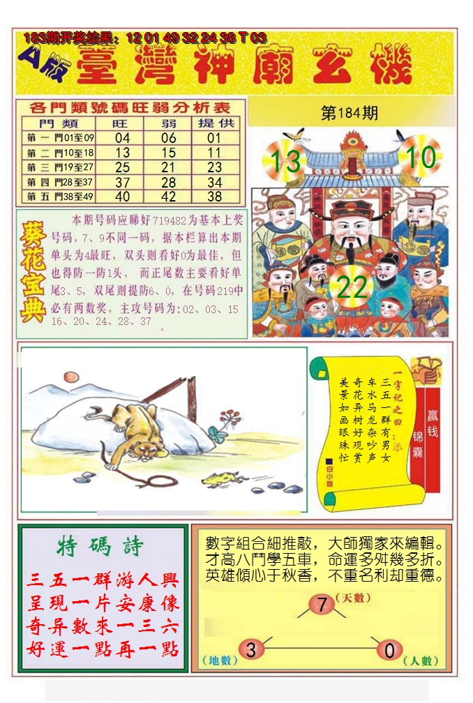 2024184期台湾神庙A