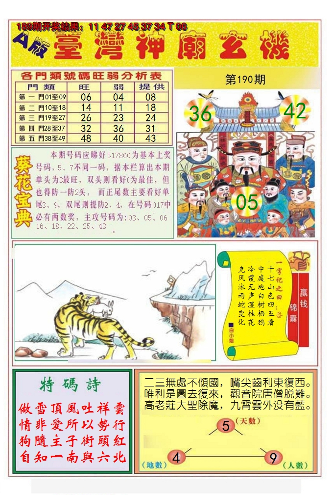2024190期台湾神庙A