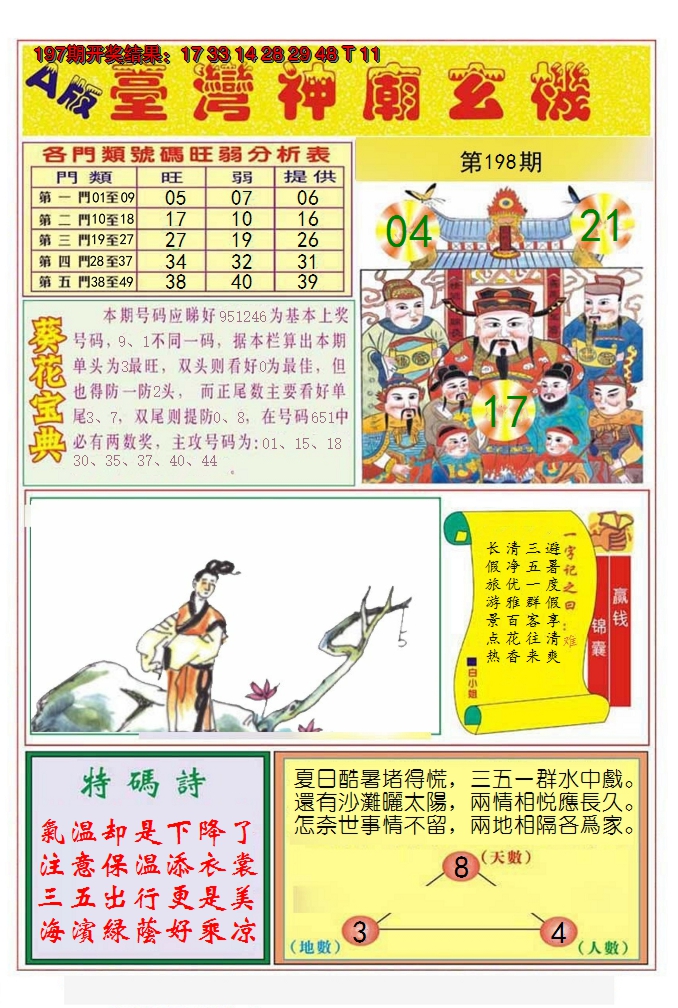 2024198期台湾神庙A