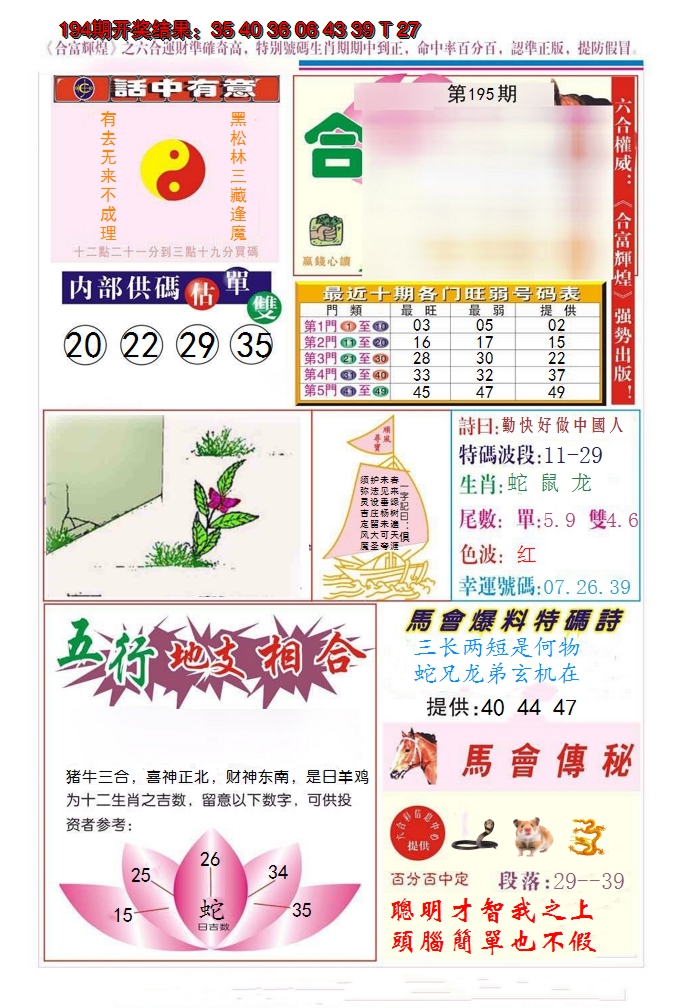 2024195期合富辉煌