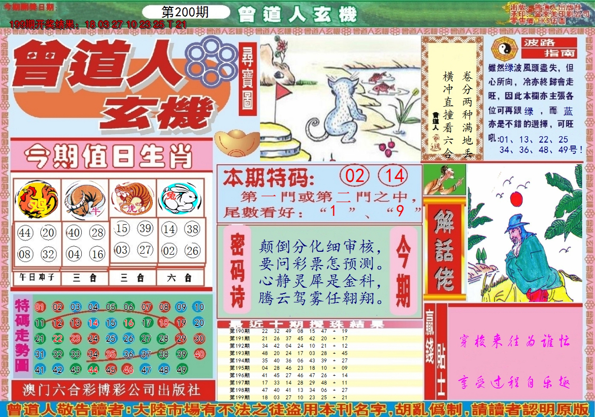 2024200期曾道人玄机A
