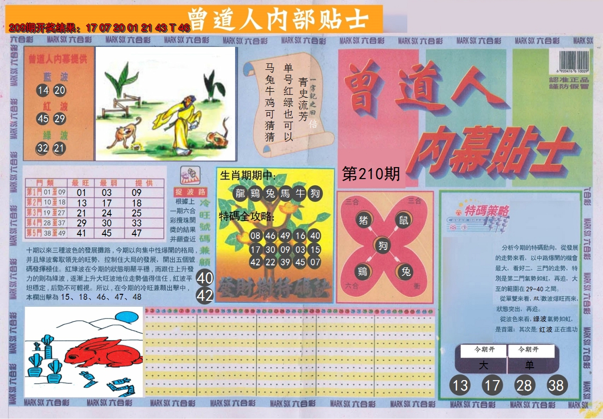 2024210期曾道人内幕贴士A