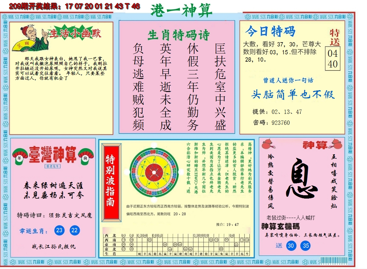 2024210期港台神算B