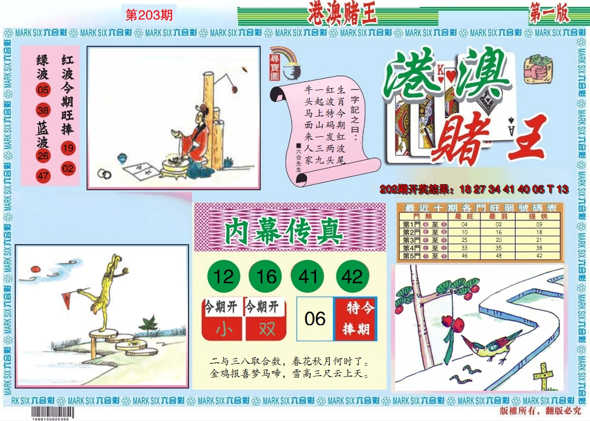 2024203期港澳赌王A