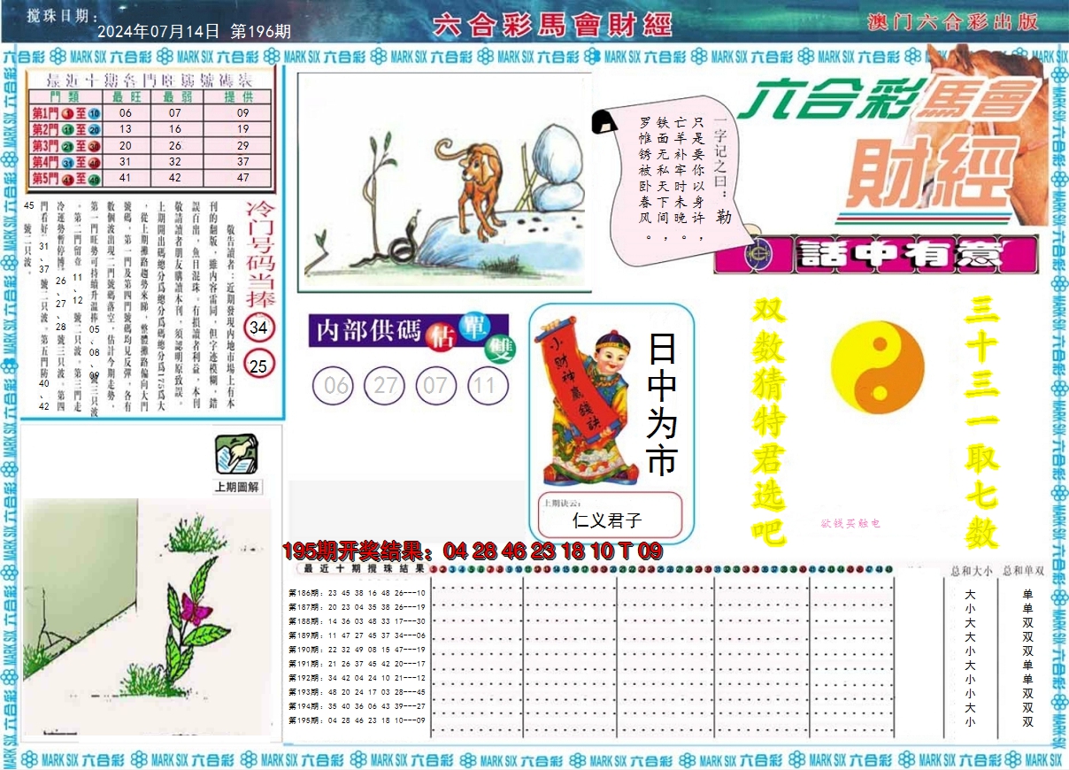 2024196期马会财经A