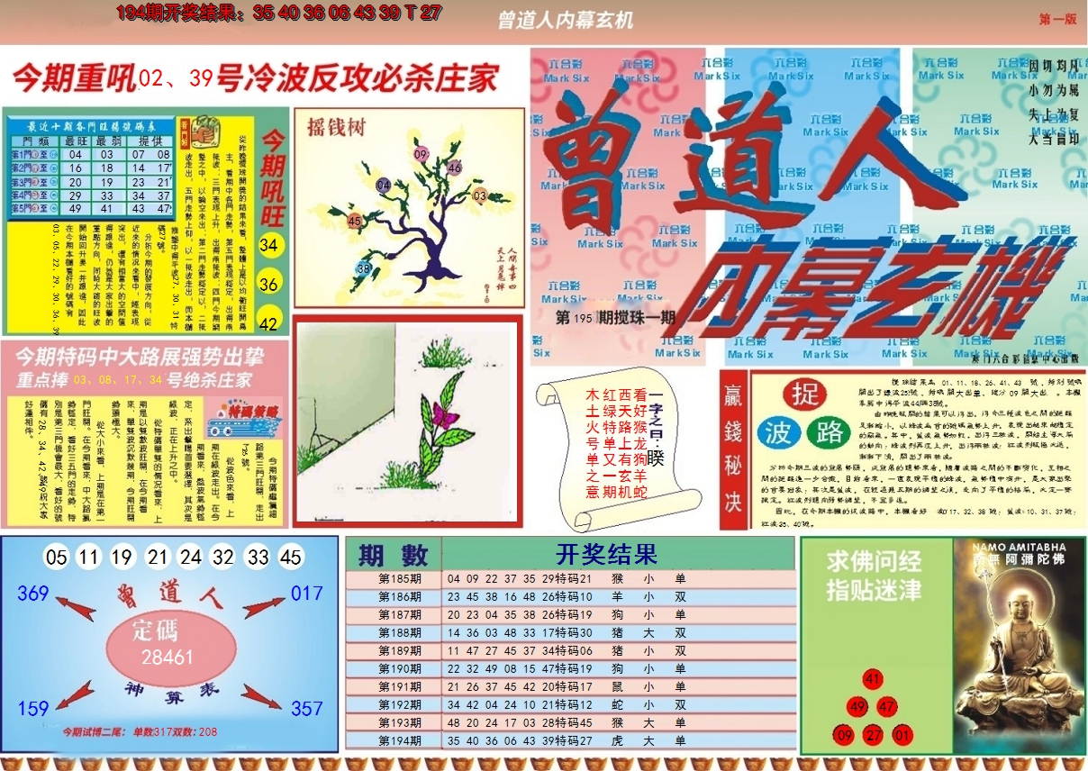 2024195期曾道人内幕A