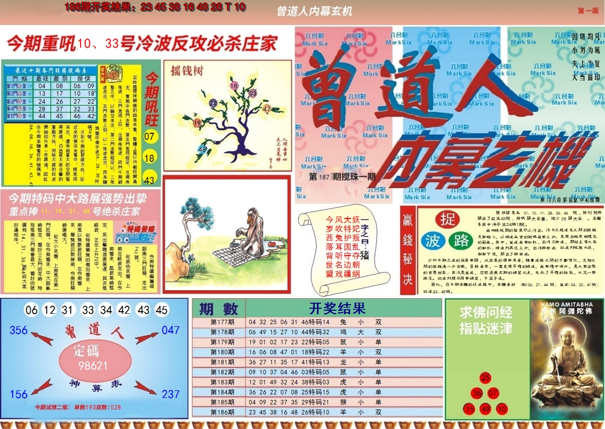 2024187期曾道人内幕A