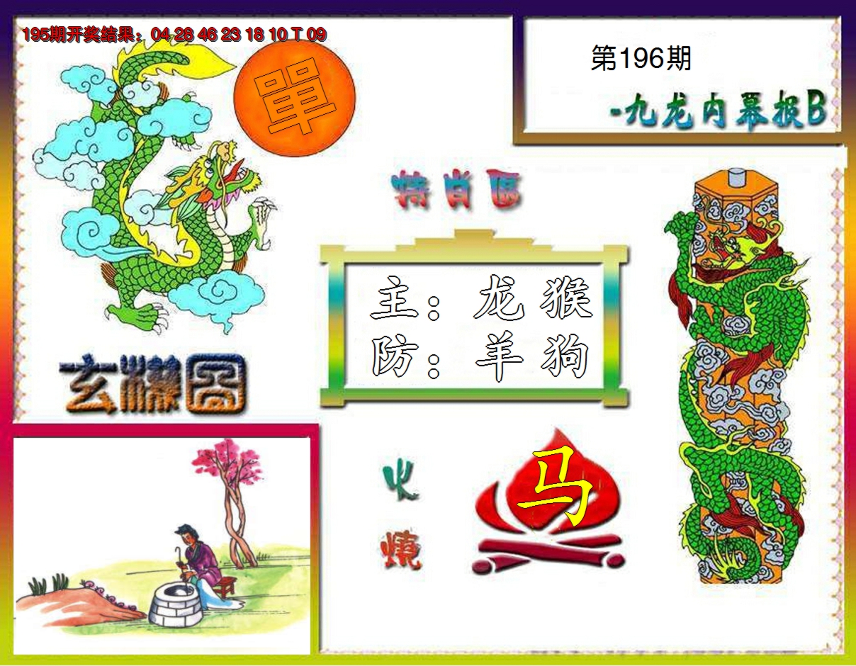 2024196期九龙内幕特肖图B