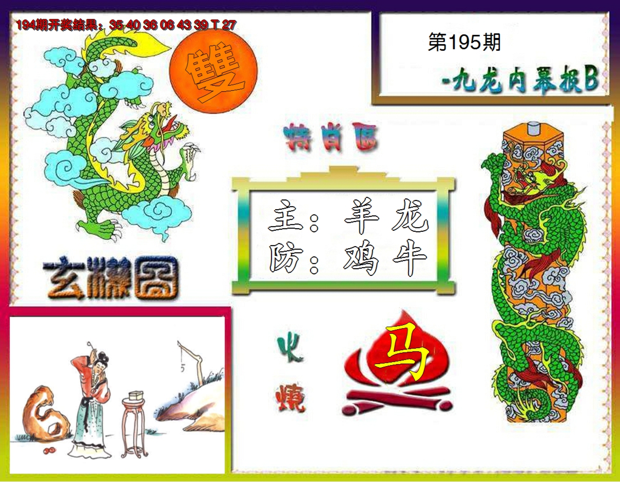 2024195期九龙内幕特肖图B