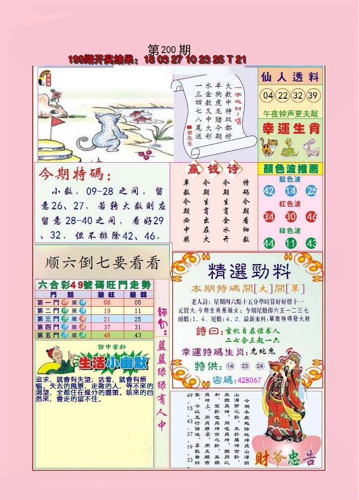 2024200期大富大贵