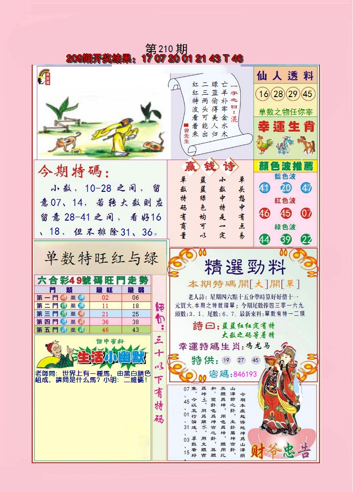 2024210期大富大贵