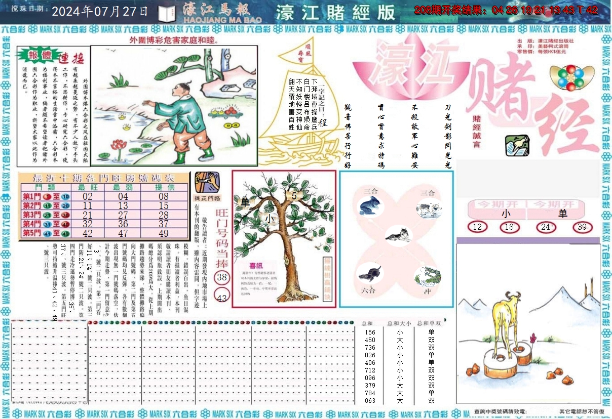 2024209期濠江赌经A