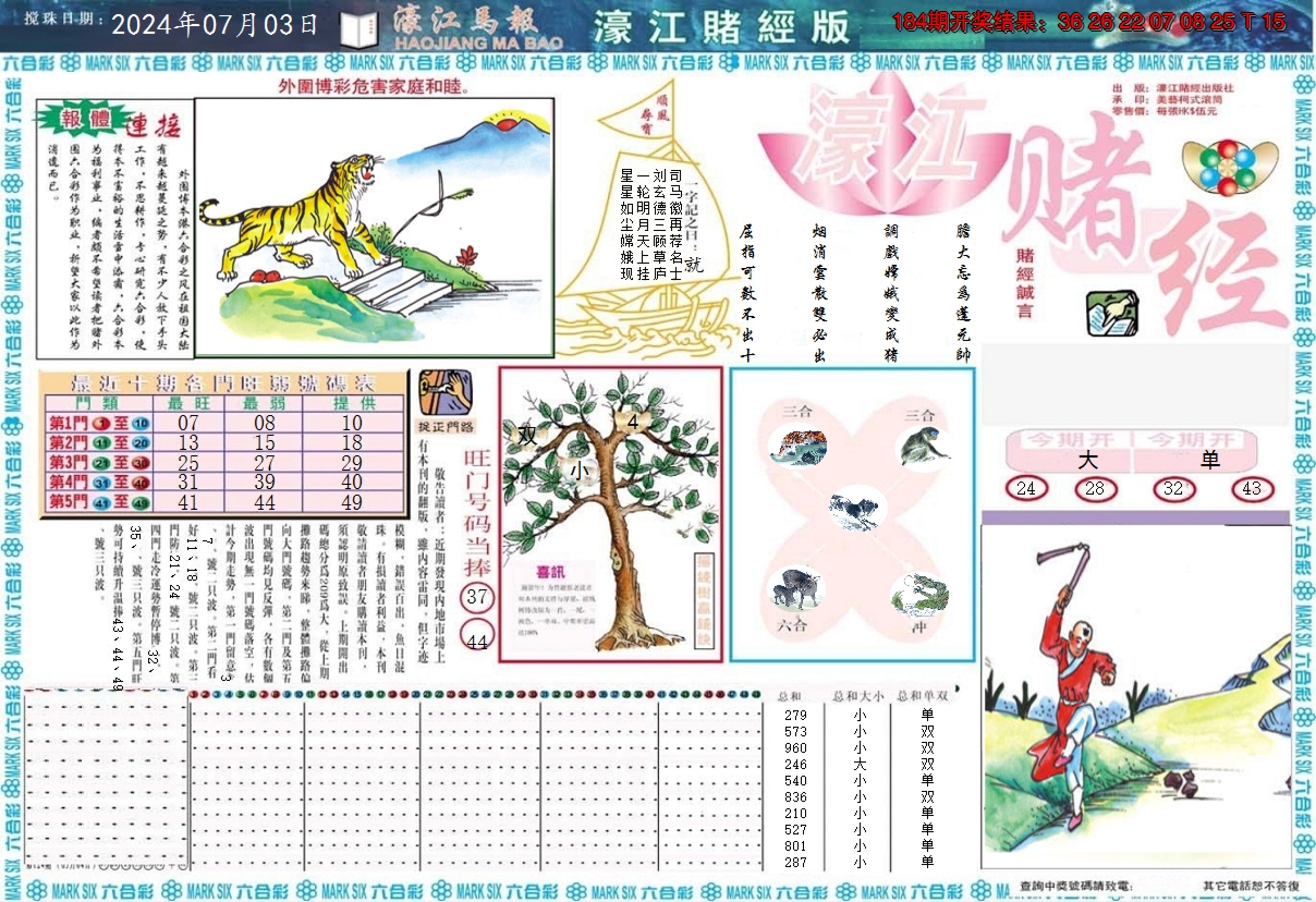 2024185期濠江赌经A