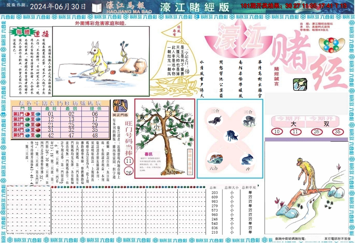 2024182期濠江赌经A