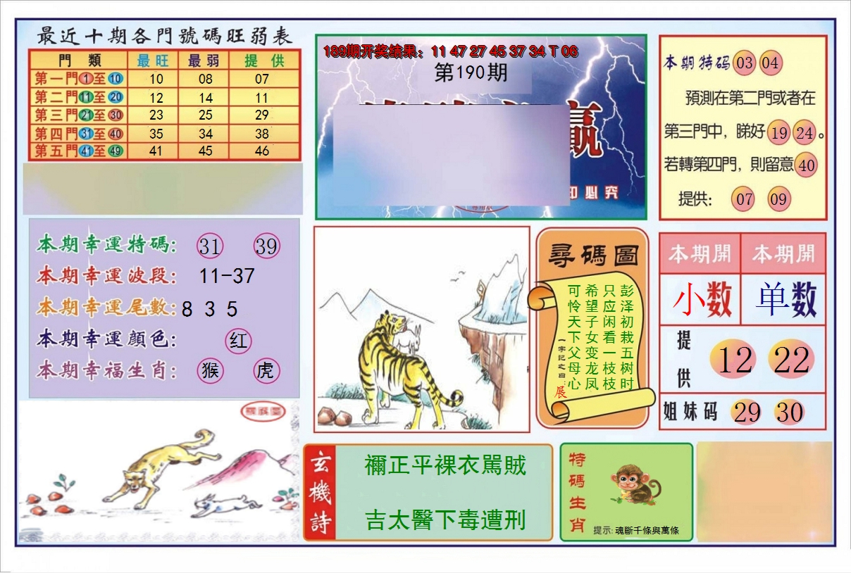 2024190期逢赌必羸
