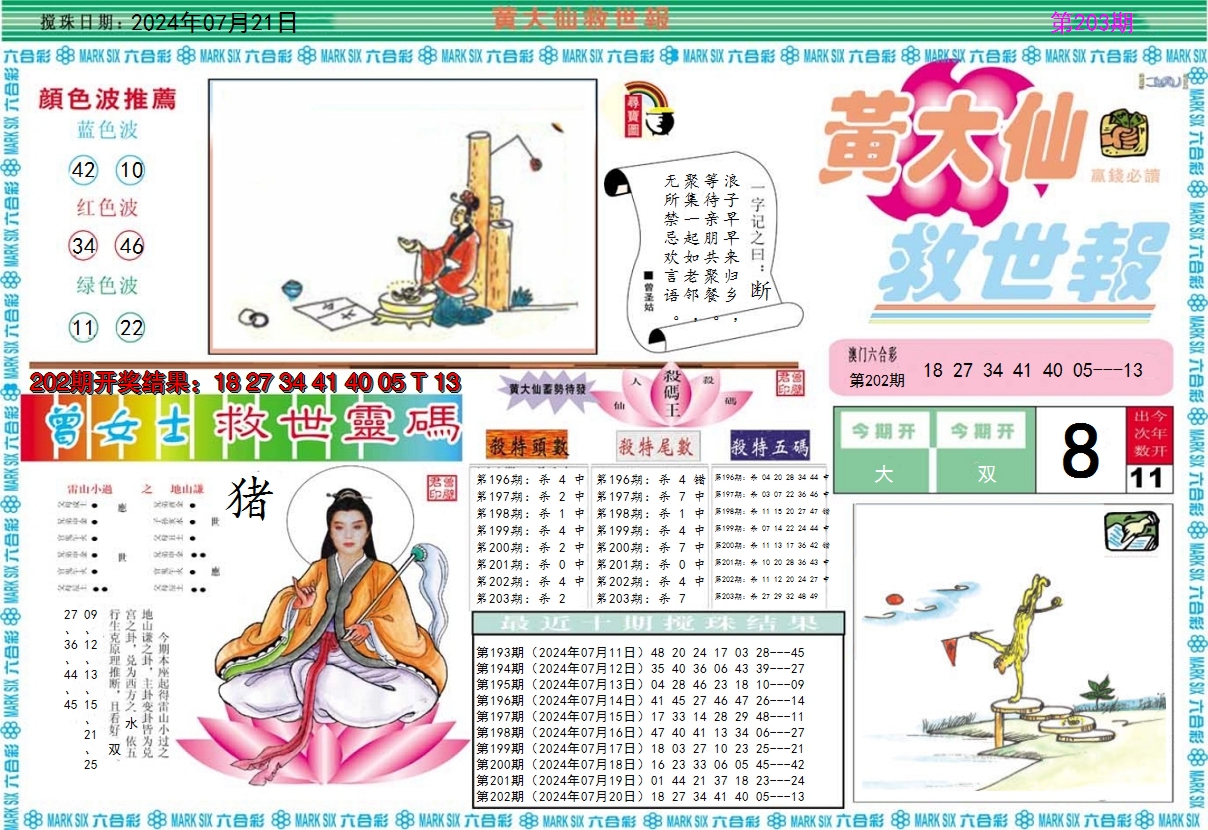 2024203期黄大仙救世A