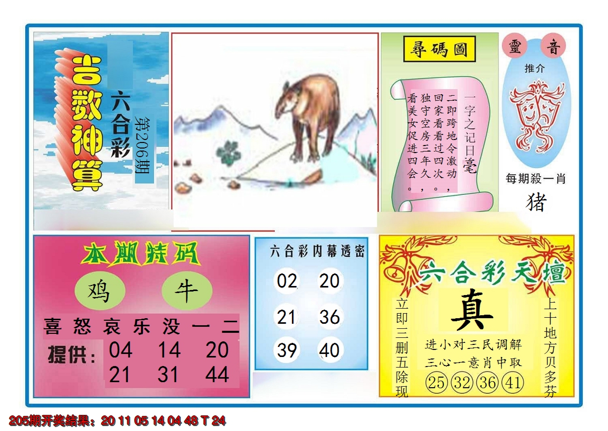 2024206期吉数神算