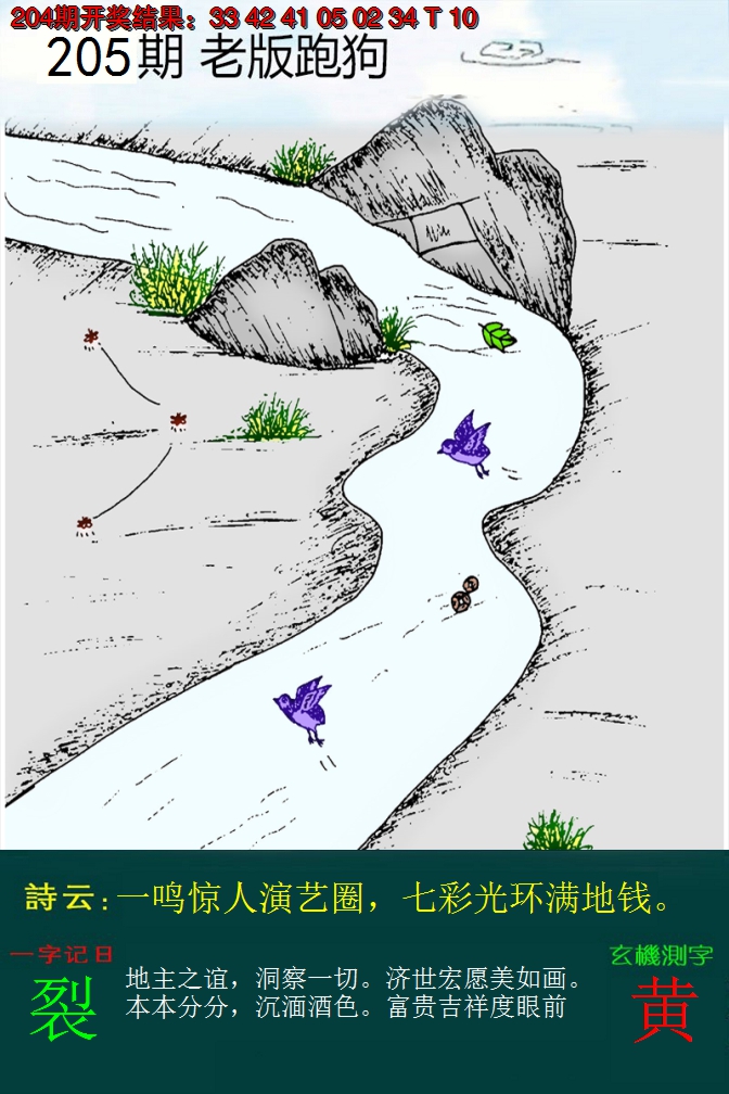 2024205期老版跑狗