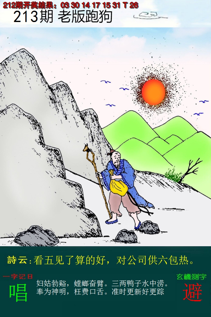 2024213期老版跑狗