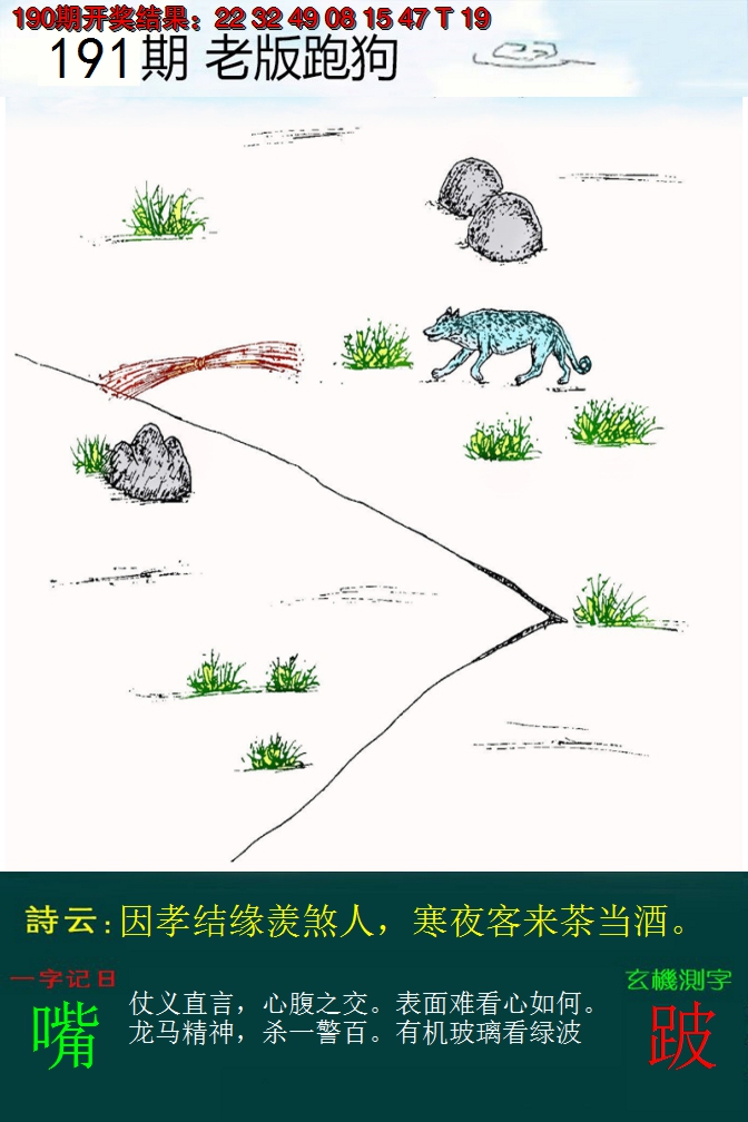 2024191期老版跑狗