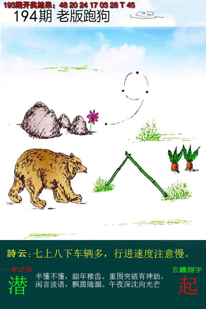 2024194期老版跑狗