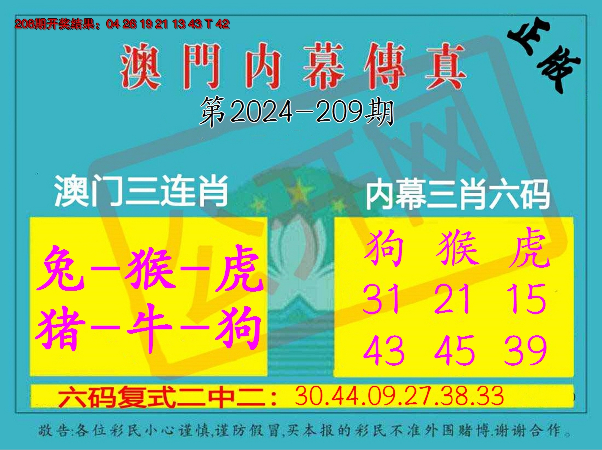 2024209期内幕传真三肖版