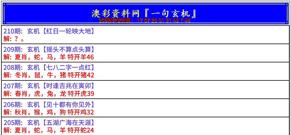 2024210期澳门一句玄机