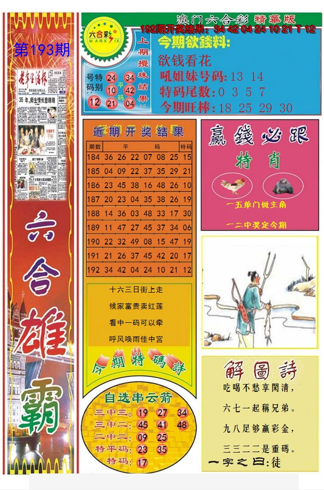 2024193期六合雄霸
