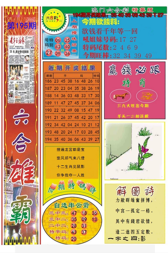 2024195期六合雄霸