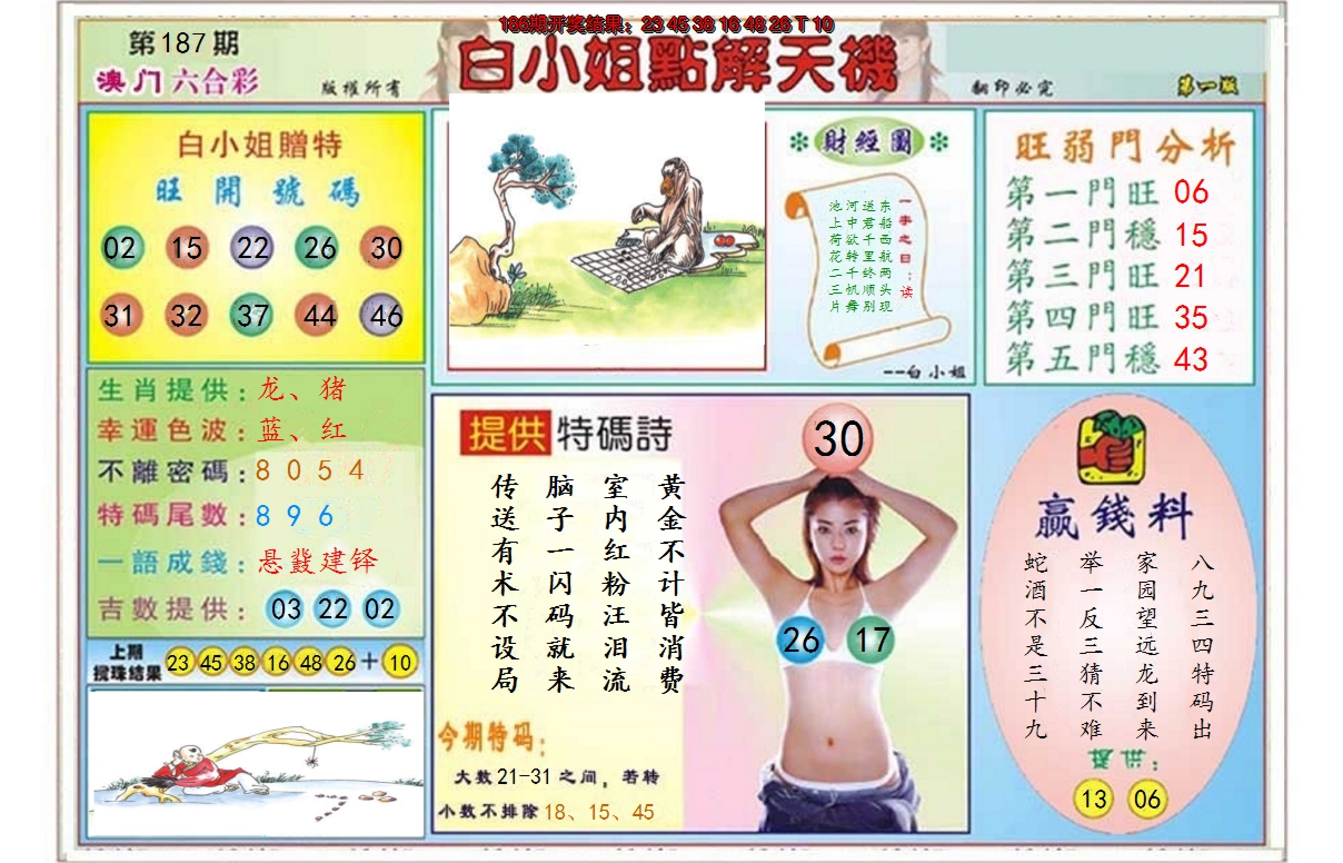 2024187期白小姐点解天机A