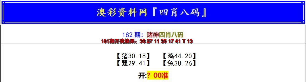 2024182期赌神四肖八码