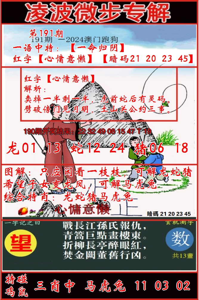 2024191期凌波微步