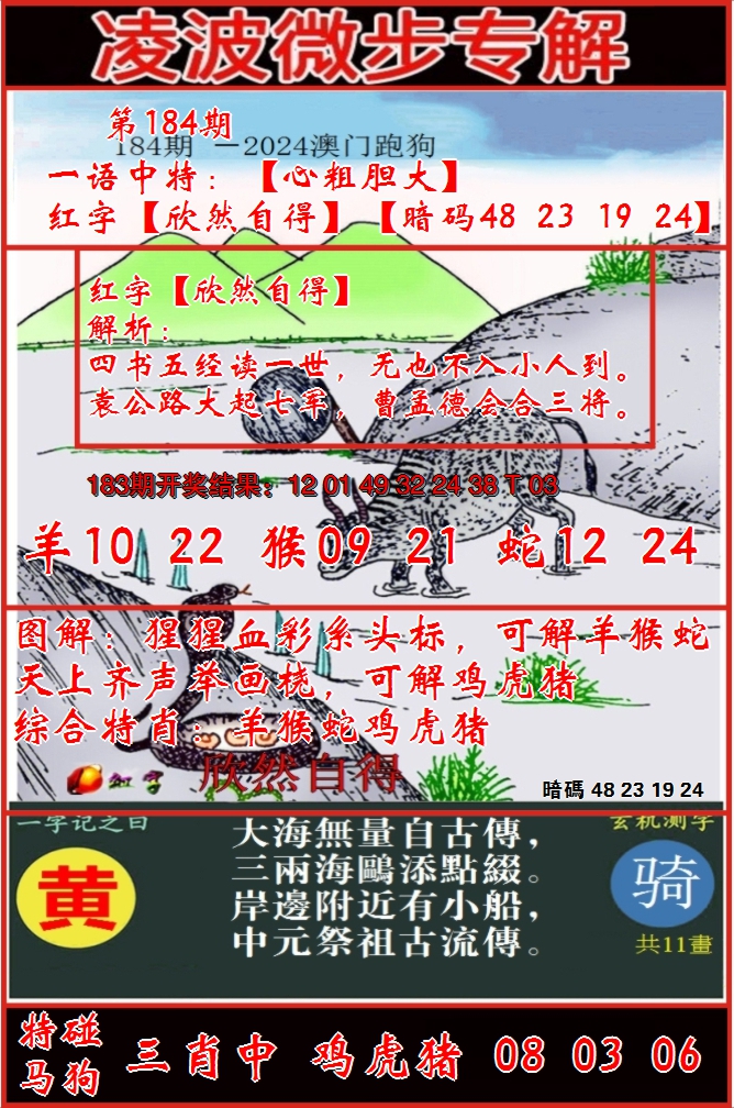 2024184期凌波微步