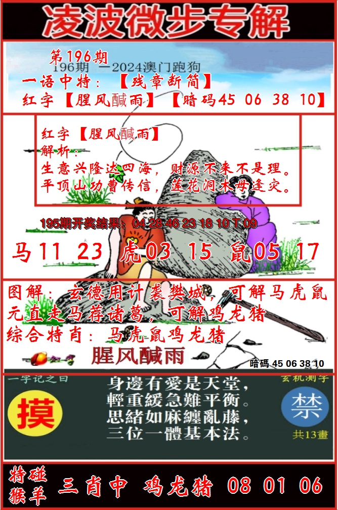 2024196期凌波微步