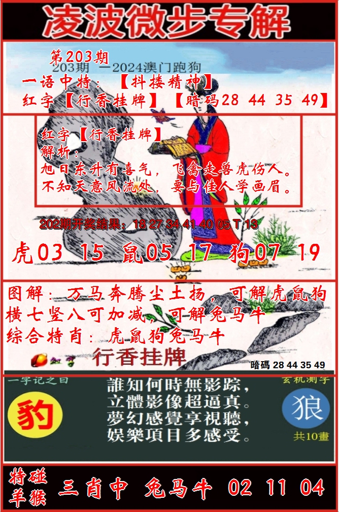 2024203期凌波微步