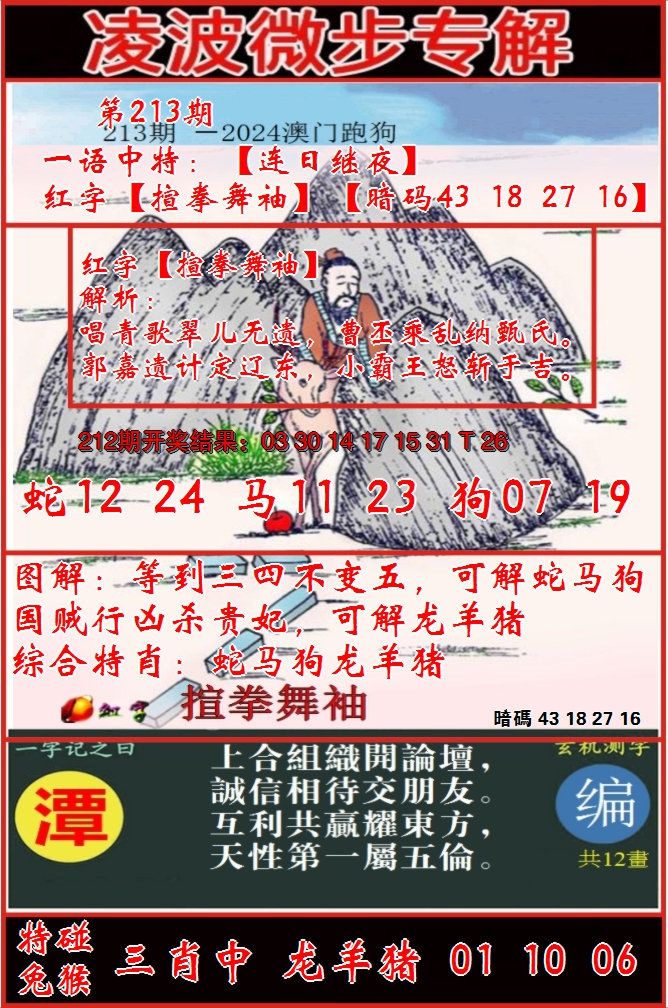 2024213期凌波微步