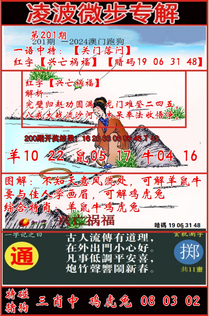 2024201期凌波微步