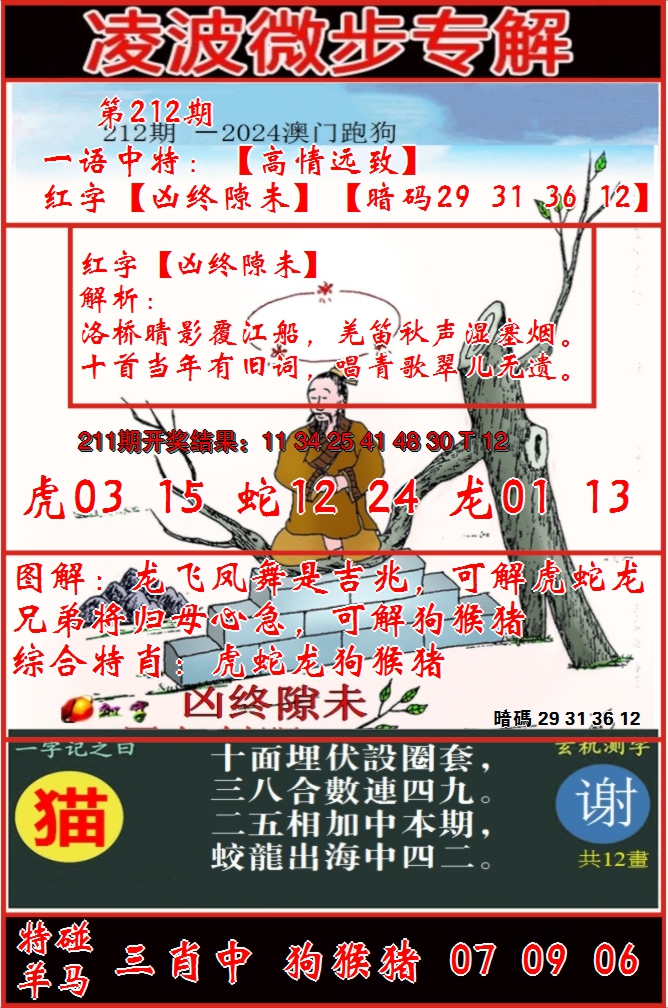 2024212期凌波微步