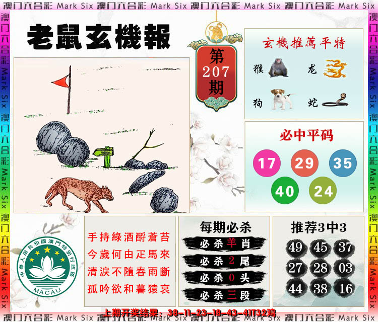 2024207期老鼠玄机报