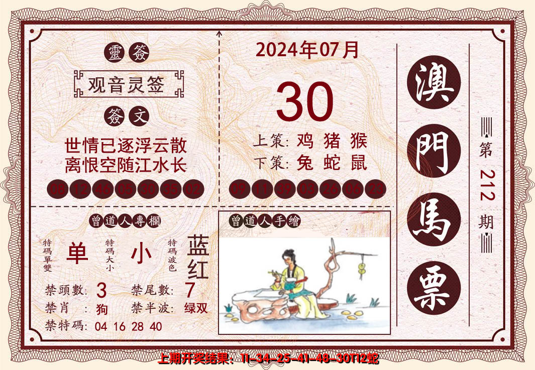 2024212期澳门马票