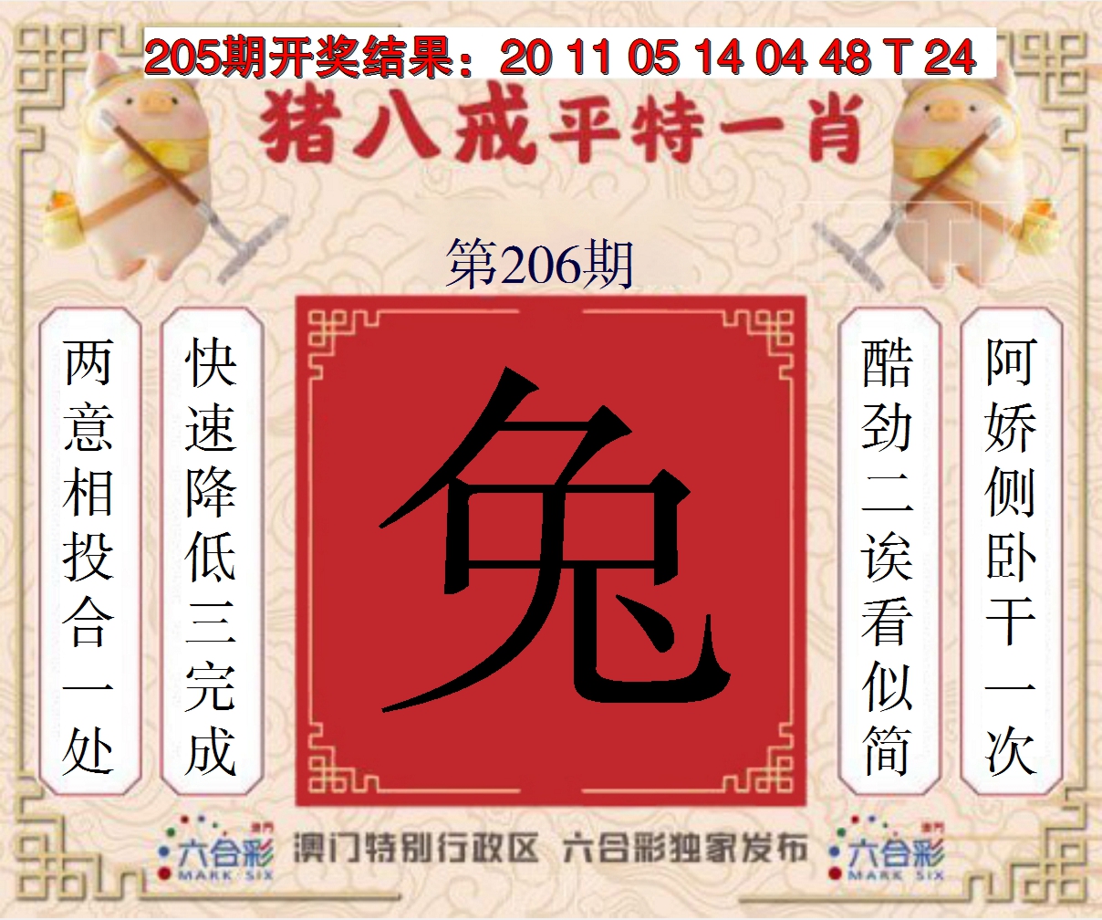 2024206期猪八戒平特一肖