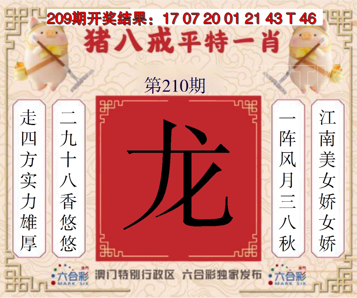 2024210期猪八戒平特一肖