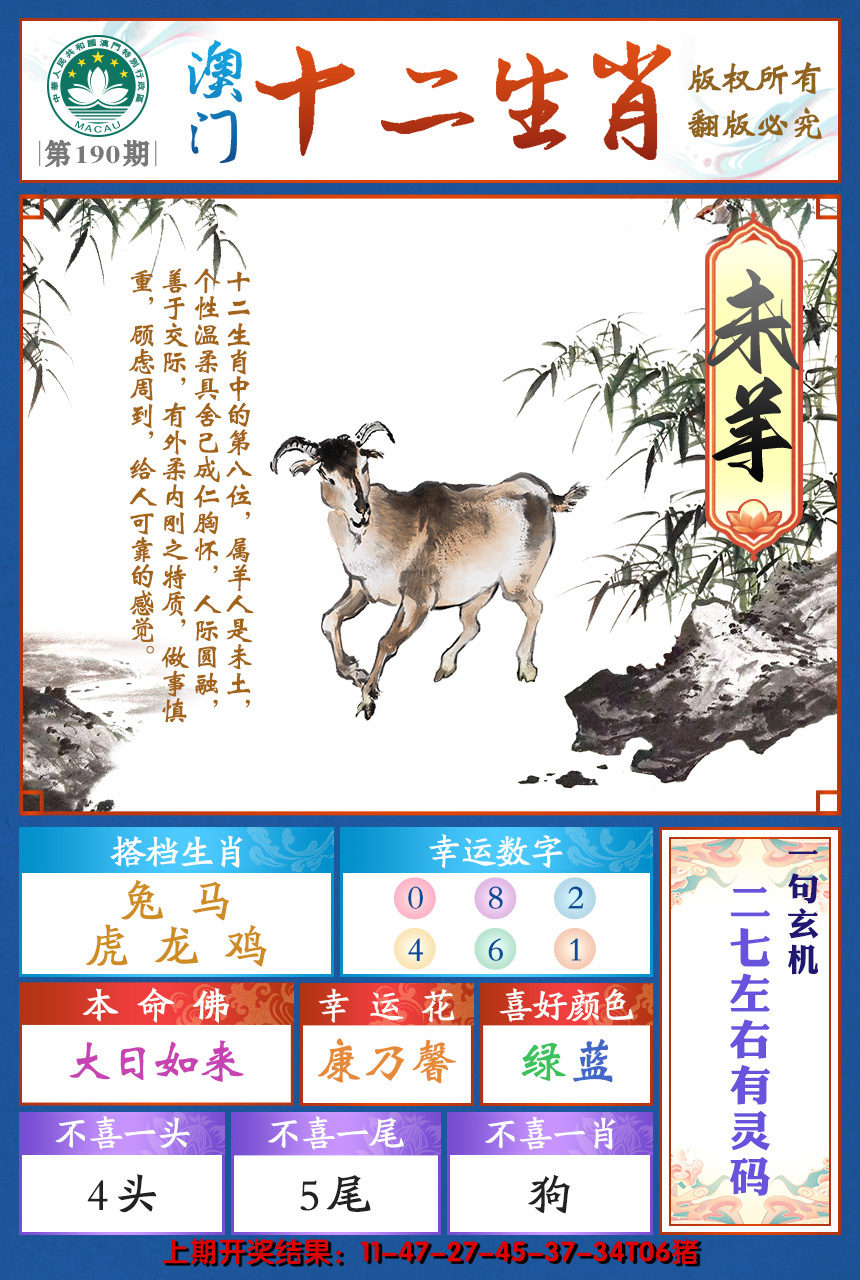 2024190期十二生肖