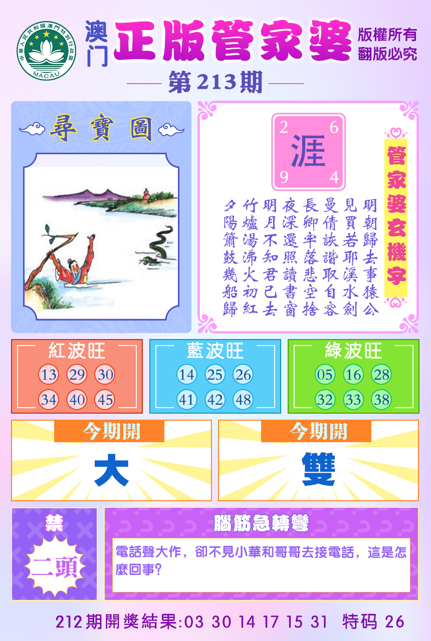 2024213期正版管家婆