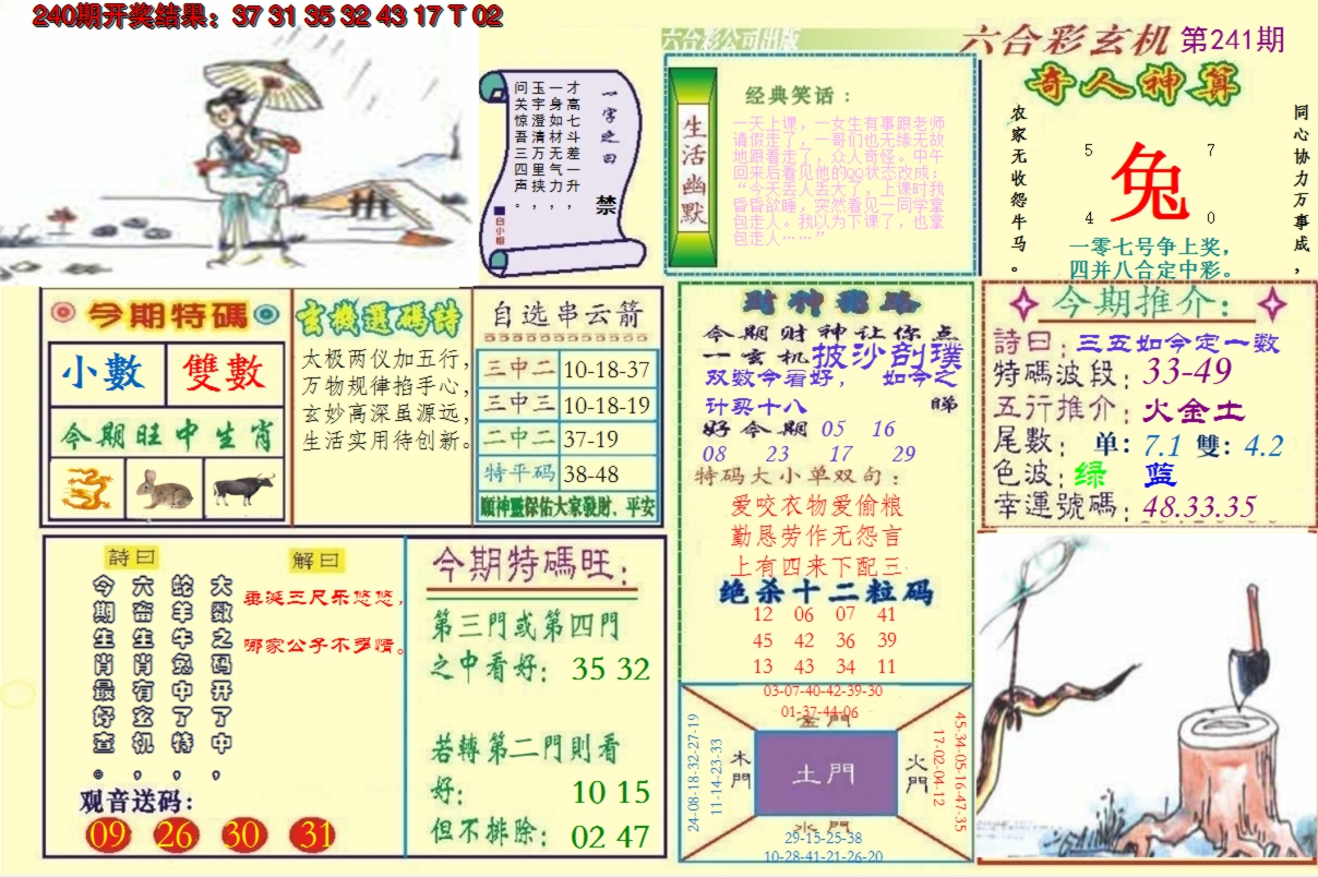 2024241期澳门六合玄机