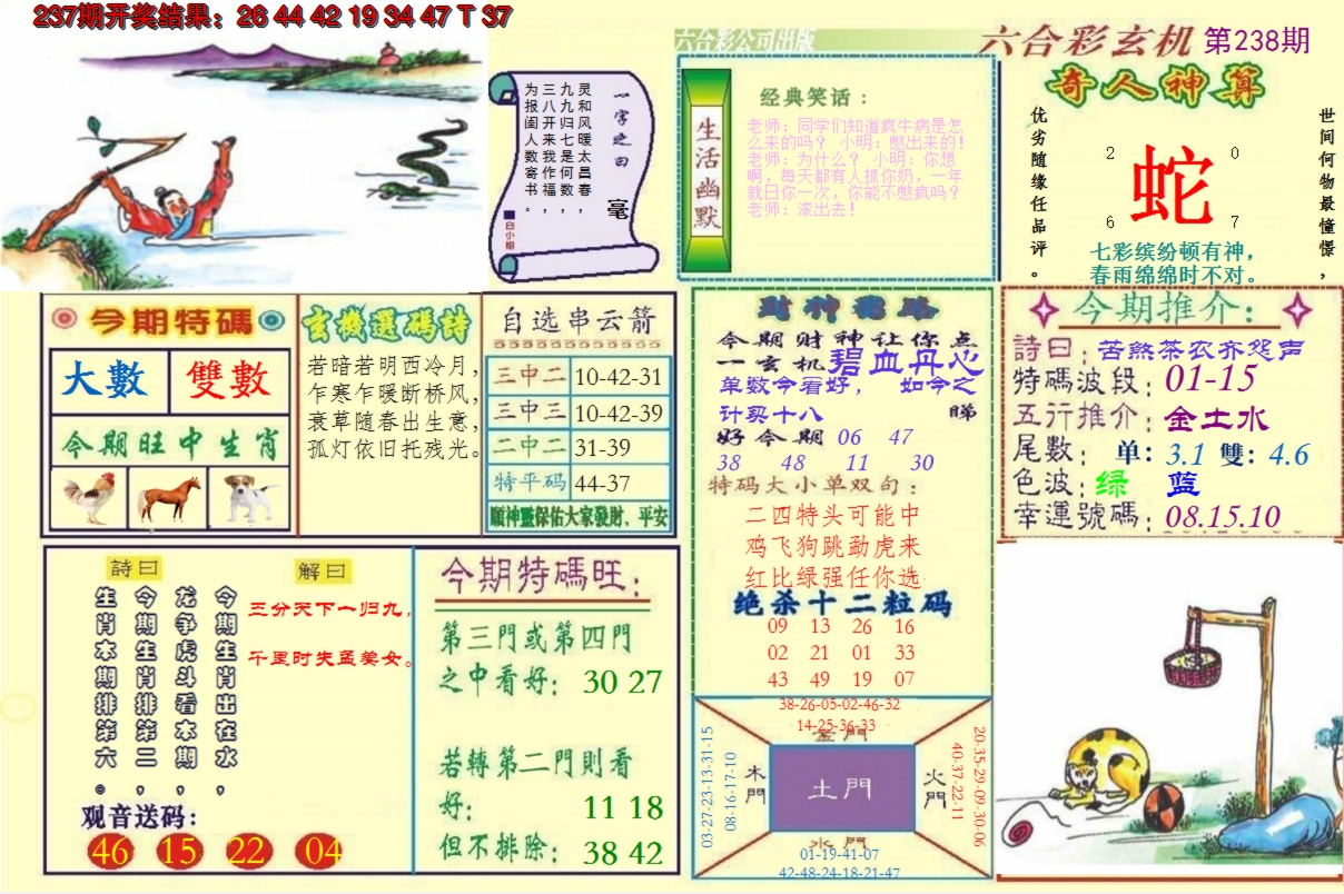 2024238期澳门六合玄机