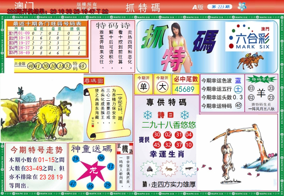 2024223期澳门抓特码A